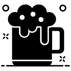 
Icon of beer mug, party celebration concept vector.
