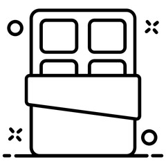 
An icon design of chocolate in trendy style, dessert in editable icon
