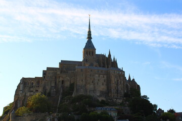 Fototapeta na wymiar Low angle of the Mont Saint-Michel.