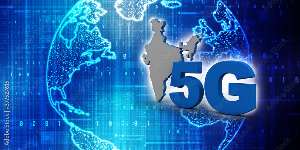 Poster 3d rendering 5g network 5g connection