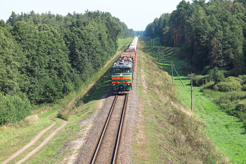 freight train on the horizon