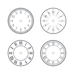 Outline clock face set