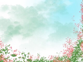 Obraz na płótnie Canvas Background with flowers. Illustration create from tablet.