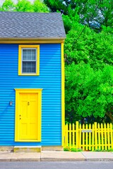 colorful wooden house
