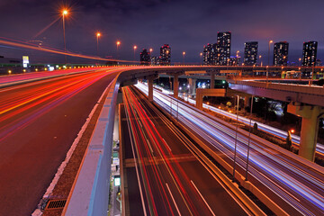 辰巳第二パーキングエリアの夜景