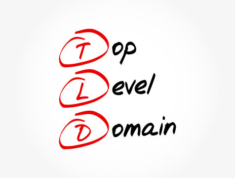TLD - Top Level Domain acronym, technology concept background