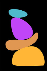 Abstract poster background. Art illustration for design poster, birthday card, party invitation, t-shirt or tote bag print etc.