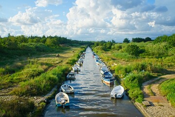 Mascarello canal at Foce Verde, Latina, Italy
