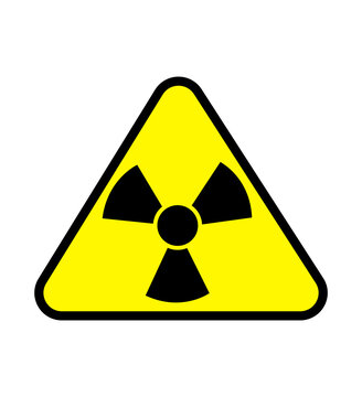 radiation symbol icon line vector isolated on white background
