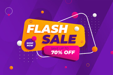 Flash sale discount banner promotion background - obrazy, fototapety, plakaty