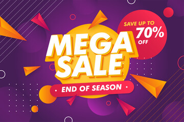 Special offer mega sale banner promotion template