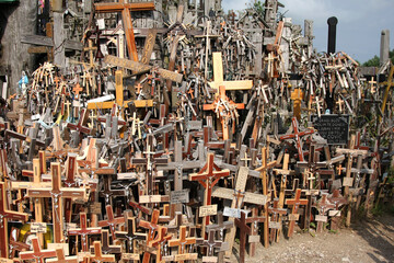 Legendary and holy Hill of Crosses, Siauliai, Lithuania is place of pilgrimage and worship for Christians of whole world. The Hill of Crosses is a unique monument of history and religious folk art