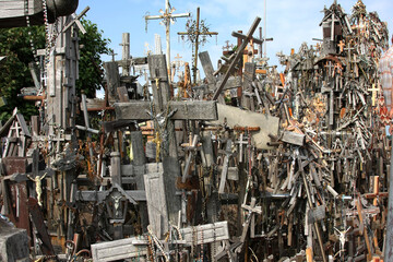 Legendary and holy Hill of Crosses, Siauliai, Lithuania is place of pilgrimage and worship for Christians of whole world. The Hill of Crosses is a unique monument of history and religious folk art