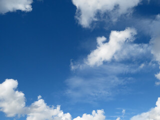 blue sky is covered by white clouds