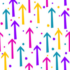 Bright childish wrapping paper seamless pattern for use in design. Perfect for party wallpaper, summer holiday textile print,kids party card, shop sale advertising.