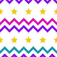 Bright childish wrapping paper seamless pattern for use in design. Perfect for party wallpaper, summer holiday textile print,kids party card, shop sale advertising.