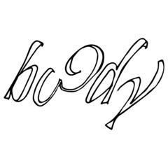 Hand drawn cute phrases about yoga isolated on white background. Stock vector illustration.