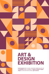 Abstract geometric pattern backgrounds. Neo pattern,  minimalist scandinavian retro poster graphics vector illustration. Geometric template poster, flyer, brochure neo pattern