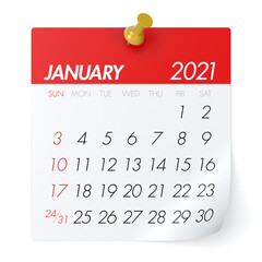 January 2021 - Calendar