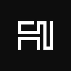 Letter FN initial logo template