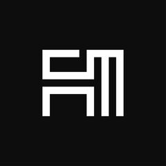Letter FM initial logo template