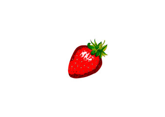 strawberry on white