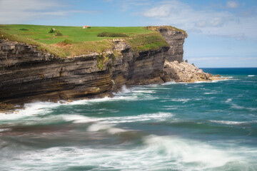 El Bolao cliffs in Cantabria, Spain