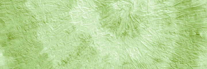 Tie Dye Batik. Green Crumpled Paper. Watercolor 