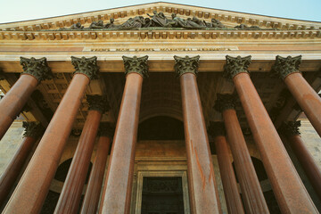 Fototapeta premium Closeup of Kazan Cathedral in St. Petersburg in Russia.