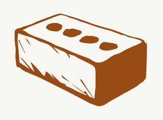 Brick. Vector drawing icon sign