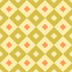 Seamless vintage geometric pattern. Abstract background of square figure. Pastel wrapping paper texture