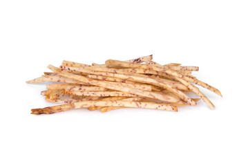 deep fried taro crisp isolated on white background