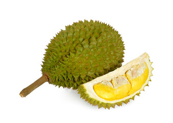 durian isolated on white background, king of fruits