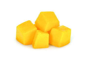 mango cube isolated on white background