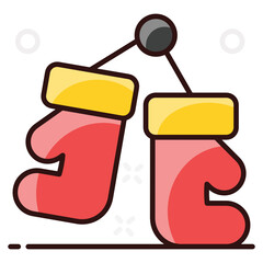 
Vector design of boxing gloves, icon design of hand covering 
