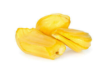pile of ripe jackfruit isolated on white background, tropical fruit