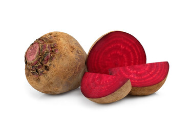 fresh beetroot isolated on white background