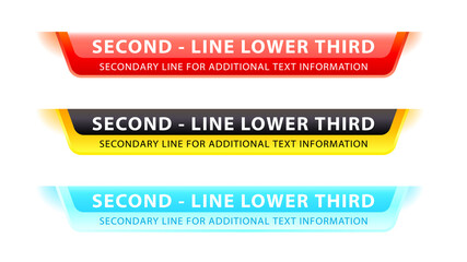 Vector  lower third or television news bar design template isolated on white background