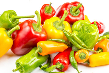 Fresh organic colorful peppers