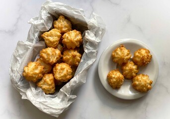 Coconut macaroon is a traditional austrian christmas cookie and tea pastry - 