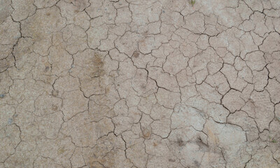 Chapped soil background. Dry season. Drought risks. Torrid summer. Risk farming area. Agriculture. Water scarcity. Closeup. 