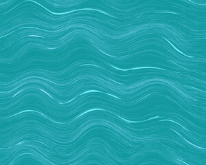 Abstract wavy ocean seamless pattern with ripples and splash