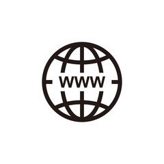 World  website icon symbol vector