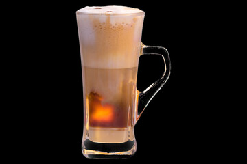 Freddo Cappuccino - Sugar, Espresso, Ice, Cream milk in a glass,