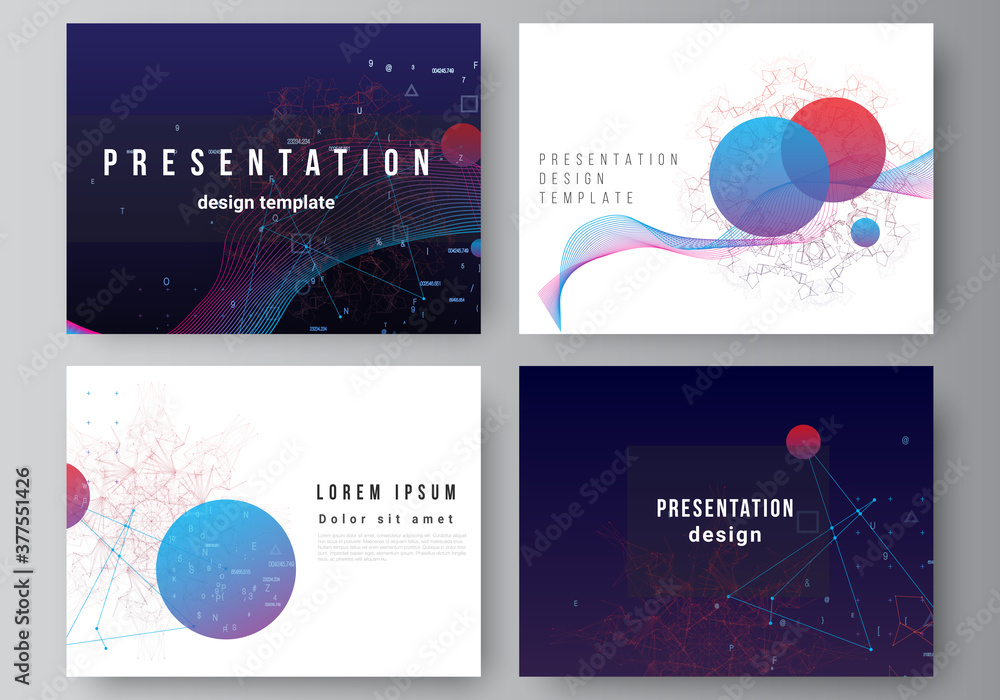 Poster vector layout of the presentation slides design business template, multipurpose template for present