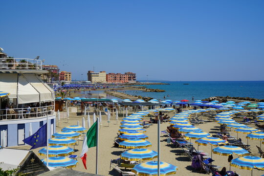 Anzio beach in the summer, Italy