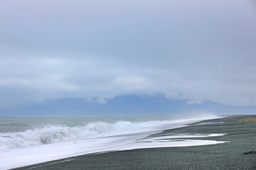 Reynisfjara Coast - Black beach in Iceland, Europe