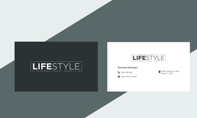 Black and white business card