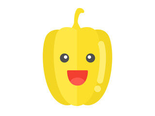 黄色のパプリカのキャラクターのイラスト