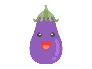 茄子のキャラクターのイラスト